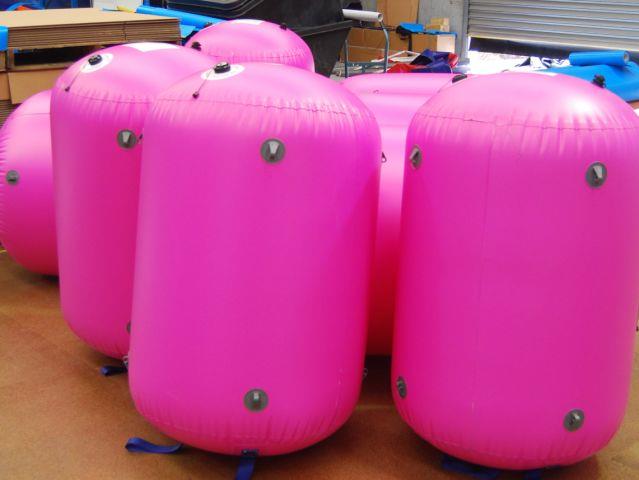 Inflatable Buoys, Cylinders and Barriers for all Inflatable Water Sports