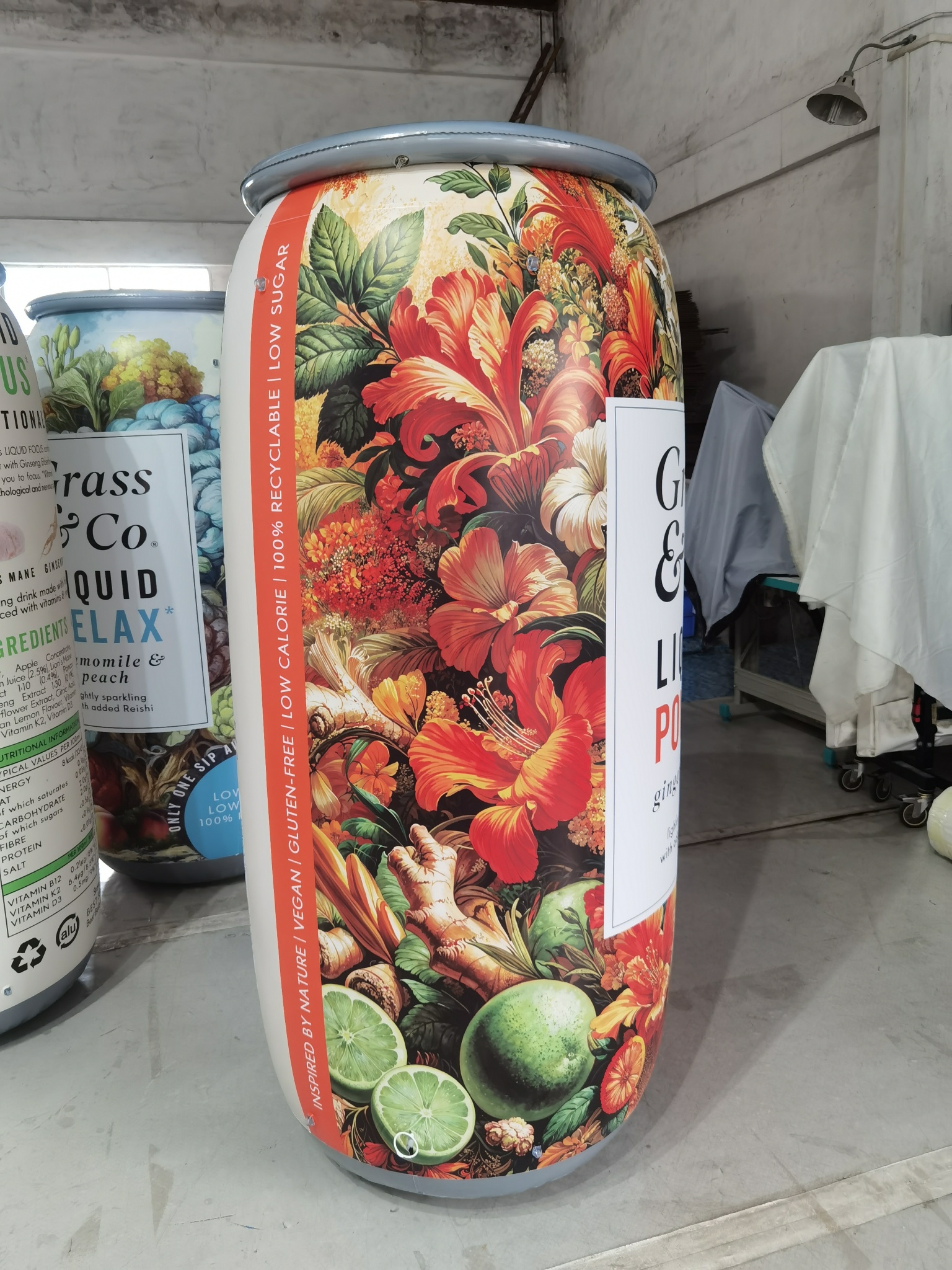 Beautiful Grass & Co drinks cans are a work of art