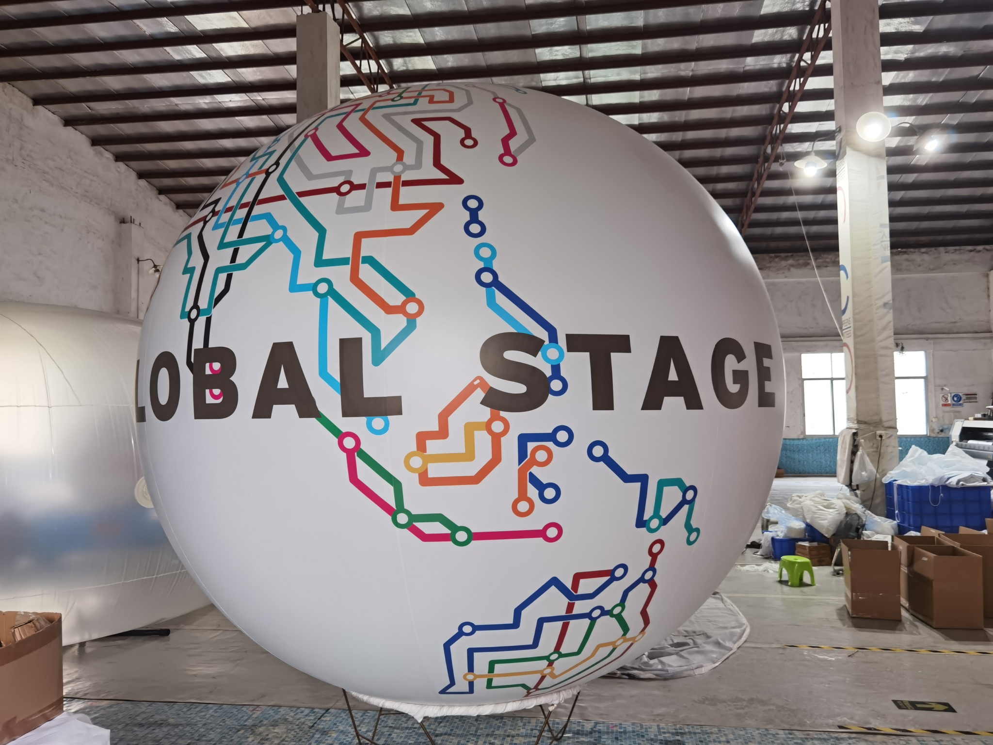 GES exhibits at NEC with 3m sphere