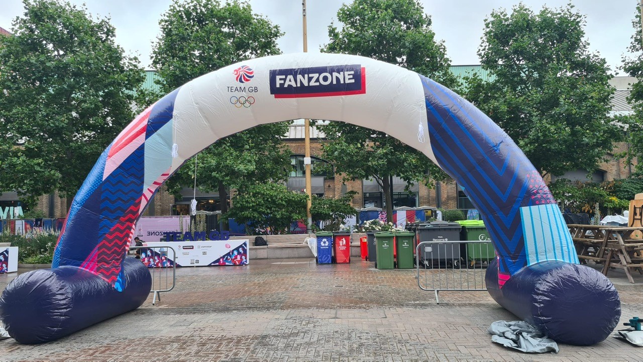 Paris Olympics 2024 - Bag check In at Inflatable Arch