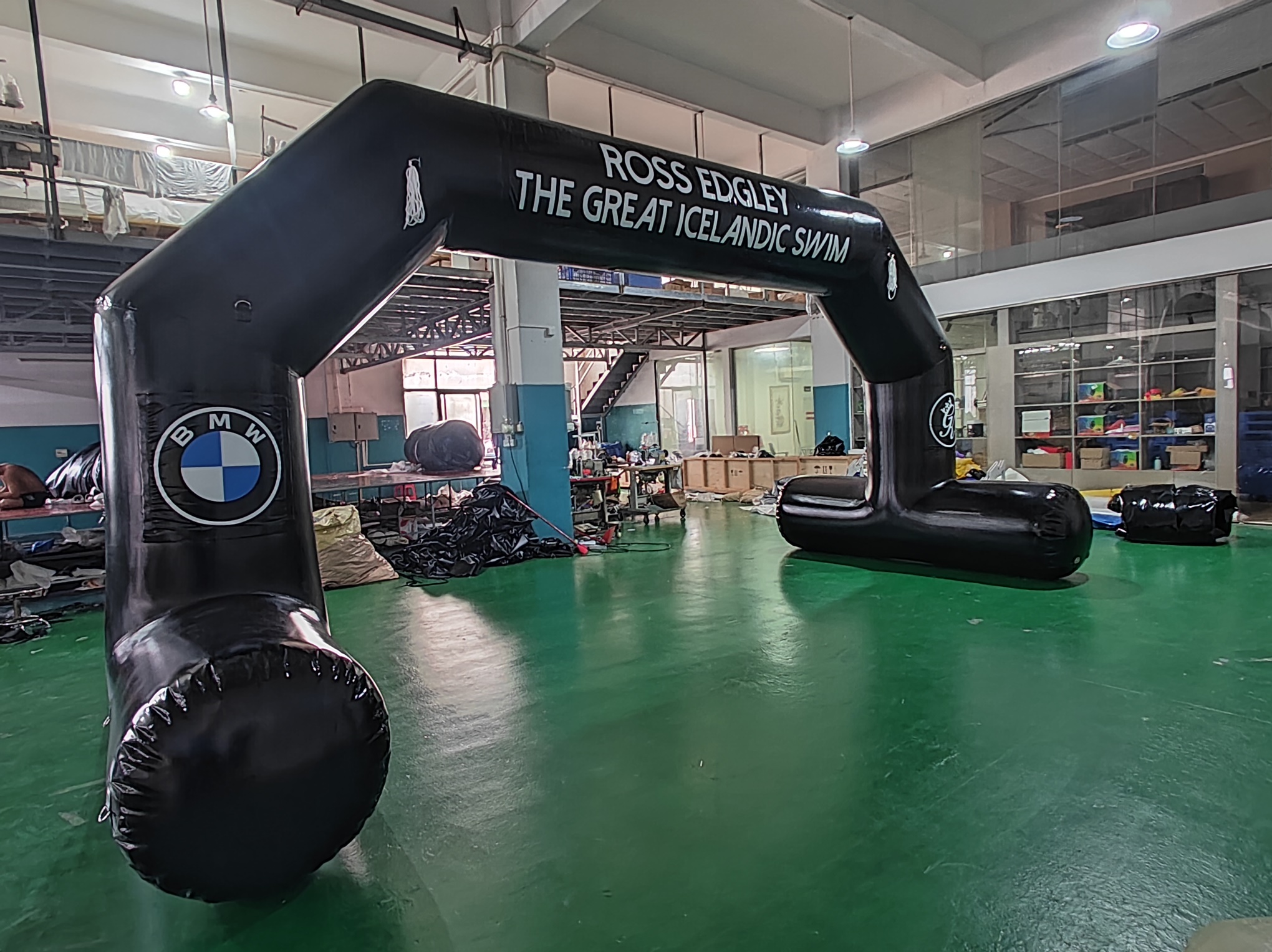 Ross Edgley Icelandic Swim arch with Gym KIng & BMW